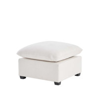 26*26" Ottoman Module for Modular Sectional Sofa,Wide Seat,Chenille,2 Colors by Ebern Designs