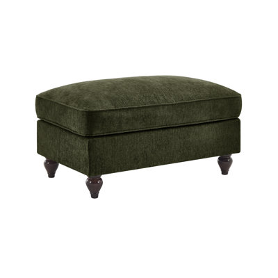 Ottoman with Removable Skirts in Premium Chenille Fabric by Astoria Grand