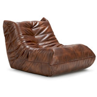 Bean Bag Chair Giant Bean Bag Sofa Memory Foam Bean Bag Chairs For Adults, Bean Bag Couches Faux Leather Bean Bag Chairs by Dovecove