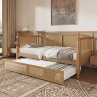 Rattan Daybed with Trundle by Ophelia & Co.