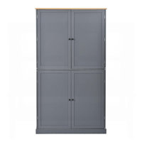 Spacious Freestanding Kitchen Pantry with 2 Drawers, 2 Adjustable Shelves, and 8 Door Shelves for Enhanced Storage and Organization