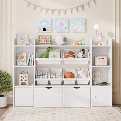 Kids Toy Storage Organizer W/6 Removable Toy Bins