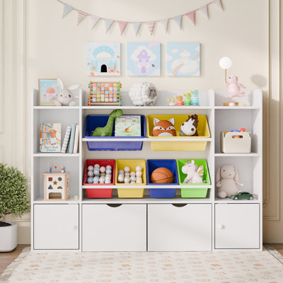 Kids Toy Storage Organizer W/6 Removable Toy Bins