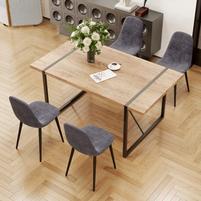 55" Modern Rectangular Dining Table Set by George Oliver
