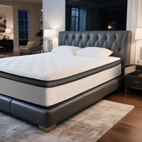 Queen 12" Medium Hybrid Mattress – Hypoallergenic, Low Motion Transfer, Certipur-US Certified Foam, Queen Mattress In A Box by Alwyn Home