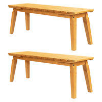 45-Inch Solid Wood Backless Outdoor Bench (Set Of 2) by Ophelia & Co.