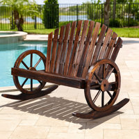 36-Inch Wagon-Inspired Double-Person Patio Rocking Chair by Ophelia & Co.