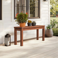 40-Inch Solid Wood Backless Outdoor Bench by Ophelia & Co.