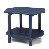 Patio HDPE Square Gray Side Table by Ebern Designs