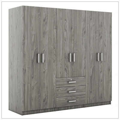 Stylish Wooden Wardrobe with Abundant Storage, Modern Design for Organized and Elegant Bedrooms by Latitude Run