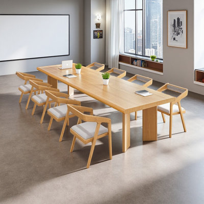 Modern Rectangular Solid Wood Conference Tables by Latitude Run