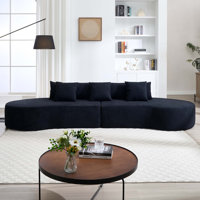 5-seat Curved Modular Sectional Couch by Wrought Studio