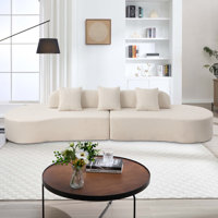 5-seat Curved Modular Sectional Couch by Wrought Studio