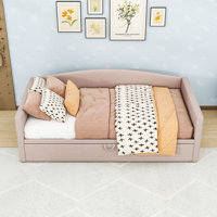Twin Size Velvet Daybed with Adjustable Twin Trundle