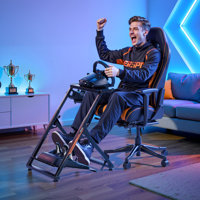 Racing Wheel Stand Adjustable & Foldable for Logitech G923 G920 G29 G27 Compact by Inbox Zero