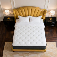 Full 10" Medium Tight Top Mattress, Cooling Gel Memory Foam & Pocket Springs, Hypoallergenic, Certipur-US Certified, Hybrid Mattress In A Box by Alwyn Home