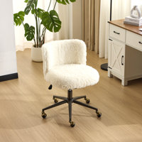 Plush Velvet Swivel Chair Antique Bronze Base With Wheels by Mercer41