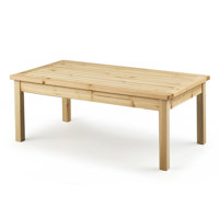 Patio Light Brown Wood Table by August Grove