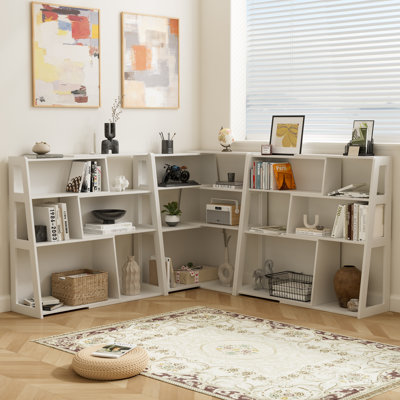 3 Tier Wood Bookcase Storage by Latitude Run