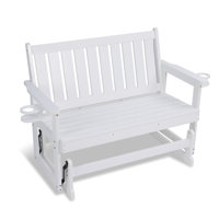 Outdoor Glider Chair, HIPS All-Weather Resistant for 2-Person, Patio Rocking Bench Chair with 700LBS Capacity for Backyard Garden Porch by Latitude Run
