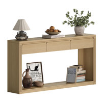 63.9" Three drawer flat console table by Latitude Run