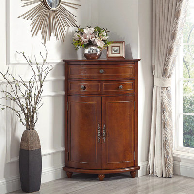 Walnut Solid + Manufactured Wood Corner cabinet by One Allium Way