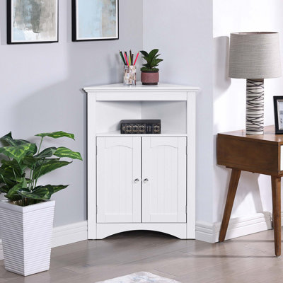 sideboard cabinet,corner cabinet,Bathroom Floor Corner Cabinet with Doors and Shelves, Kitchen, Living Room,Free Standing Storage Cabinet for Bathroom by Ebern Designs