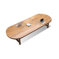 Brown Oval Solid Wood desk by Loon Peak