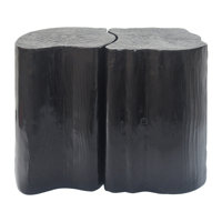 Versatile Split Design End Table Fiberglass/magnesium Oxide Modern Indoor Outdoor Black by Orren Ellis