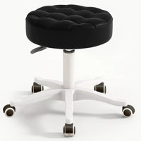 Small Chair Round Rolling Stool with Wheels by Ivy Bronx