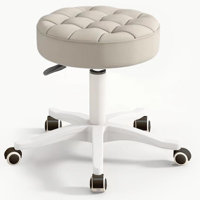 Small Chair Round Rolling Stool with Wheels by Ivy Bronx