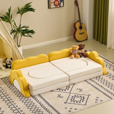 12PCS Fold Out Kids Couch Modular Kids Couch For Playroom by Harriet Bee