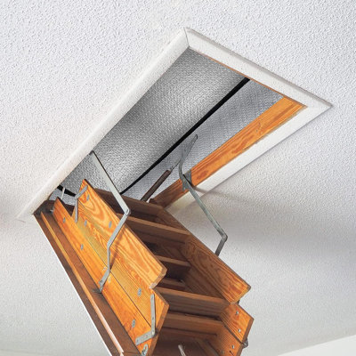 54 Inch X 25 Inch X 11 Inch Aluminum Attic Cover With Thermal Insulation Effect Suitable For Roof Attics by Rebrilliant