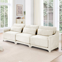 Chenille Upholstered Pillow-Top Arm Sofa Couch by Latitude Run
