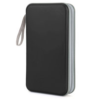 96 Capacity CD Case DVD Case Holder Portable CD DVD Disc Organizer Storage Case by Ebern Designs