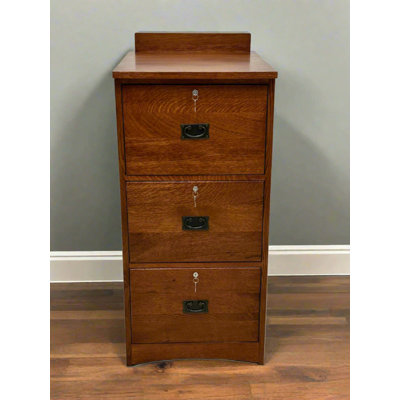 Mission Solid Oak 3 Drawer File Cabinet by Foundry Select