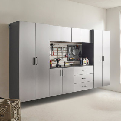 Astro Series 32 In. W X 79 In. H X 20 In. D Metal Wall Mounted Storage Cabinet by 17 Stories