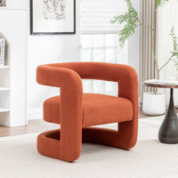 Modern Upholstered Barrel Chair by Wrought Studio