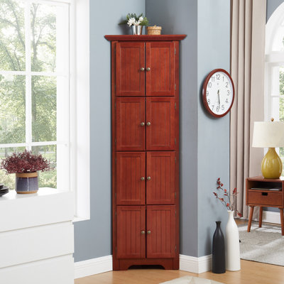 Elegant Corner Cabinet with Ample Storage and Durable Design for Modern Living Spaces by Red Barrel Studio