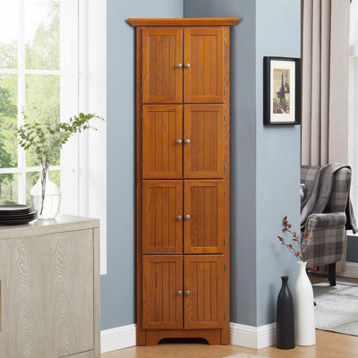 Elegant Corner Cabinet with Ample Storage and Durable Design for Modern Living Spaces by Red Barrel Studio