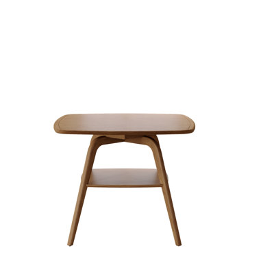Modern Wooden Dining Table With Storage Shelf by Latitude Run