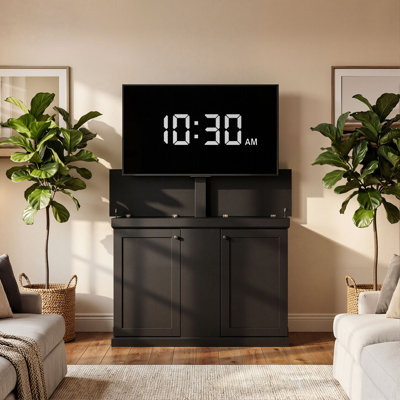 50" Painted Automatic TV Lift Cabinet,TV Stand With Remote Control And Safety Stopper by Latitude Run