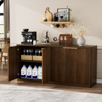 TV Stand with 4 doors and metal handles by Latitude Run