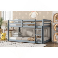 Solid Wooden Twin Over Twin Loft Bed With Ladder And Strengthened Slats, Offering Versatile Sleeping And Storage Solutions.