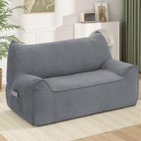 2 Seater Oversized Bean Bag Chair For Adults, With Filler Giant Living Room Bean Bag Chair With Pocket, Big Lazy Sofa Accent Chair For Gaming, Reading by Trule