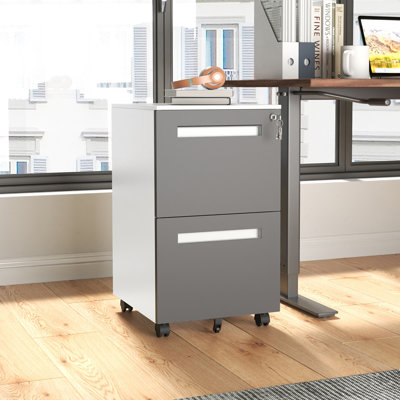 Durable Metal Filing Cabinet with Security Lock by Inbox Zero