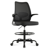 Ergonomic Mesh Drafting Chair Tall Office Chair With Adjustable Footrest Ring by Inbox Zero