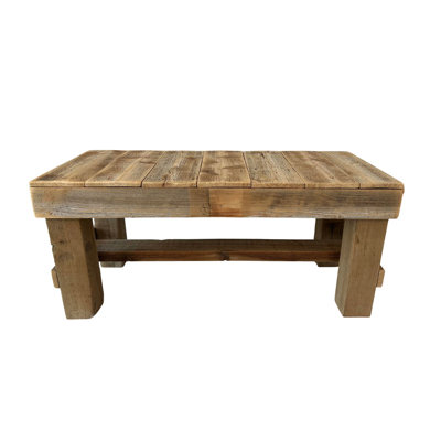 The Homestead Coffee Table – Rustic Reclaimed Wood Farmhouse Design 40x18x18h by Millwood Pines