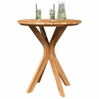 Bistro Table Brown 27.6" X 27.6" X 29.5" Solid Teak Wood by George Oliver