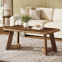 47-Inch Wood Rectangular Coffee Table Cocktail Table by Millwood Pines